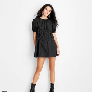 Women's Puff Short Sleeve Drawcord Mini Dress - Future Collective™